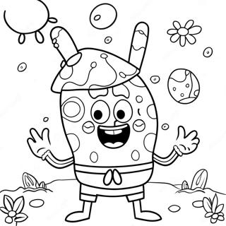 Spongebob Pasen Kleurplaat 46453-38683