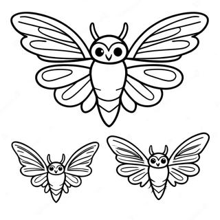 Mothman In Vlucht Kleurplaat 46884-39024