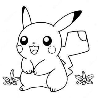 Schattige Pikachu Pokemon Kleurplaat 46934-39057