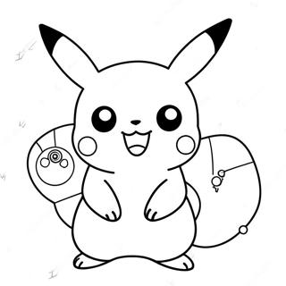 Schattige Pikachu Pokemon Kleurplaat 46934-39059