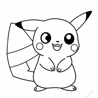 Schattige Pikachu Pokemon Kleurplaat 46934-39060