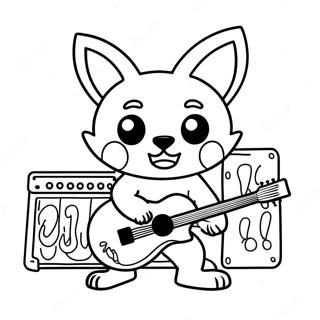 Aggretsuko In Een Rockband Kleurplaat 47094-39192