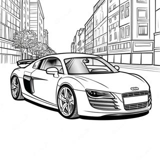 Audi R8 Sportwagen Kleurplaat 47263-39324