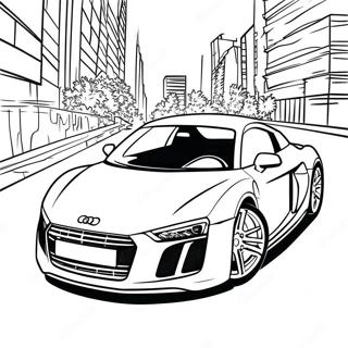 Slanke Audi R8 In Beweging Kleurplaat 47264-39325