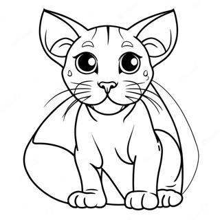 Speelse Sphynx Kat Kleurplaat 47384-39418