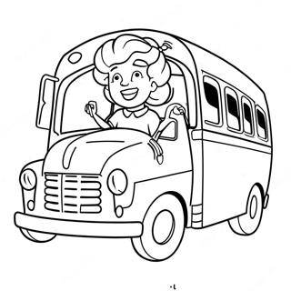 Mevrouw Frizzle Die De Magische Schoolbus Rijdt Kleurplaat 4762-3832