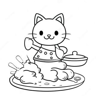 Hello Kitty Koken Kleurplaat 47884-39810