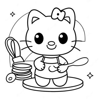 Hello Kitty Koken Kleurplaat 47884-39811