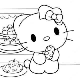 Hello Kitty Bakken Van Heerlijke Traktaties Kleurplaat 47885-39813