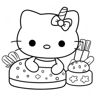 Hello Kitty Bakken Van Heerlijke Traktaties Kleurplaat 47885-39814