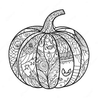 Halloween Zentangle Pompoen Kleurplaat 48114-39979