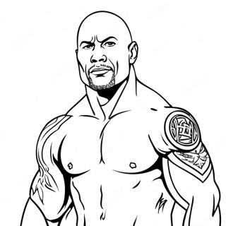 The Rock Wwe Kleurplaat 4811-3866