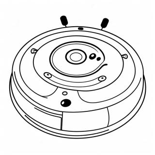 Schattige Roomba Met Glimlachend Gezicht Kleurplaat 48255-40113