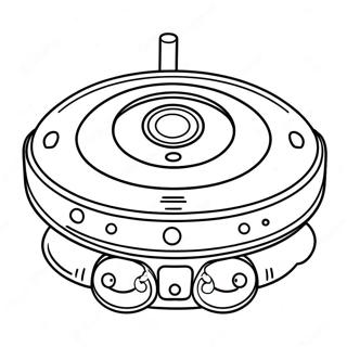 Schattige Roomba Met Glimlachend Gezicht Kleurplaat 48255-40115