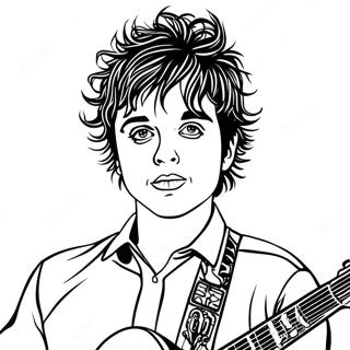 Billie Joe Armstrong Met Gitaar Kleurplaat 48275-40118