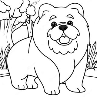 Chow Chow Hond Kleurplaat 48674-40443