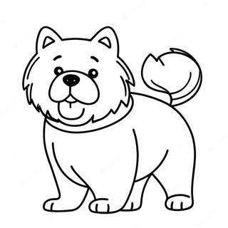 Chow Chow Hond Kleurplaat 48674-40444