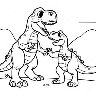 Giganotosaurus Vs T Rex Epische Strijd Kleurplaat 48834-40567