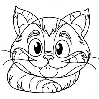 Charmante Kleurplaat Van De Cheshire Cat 48855-40590