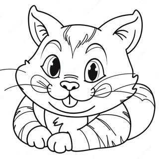 Charmante Kleurplaat Van De Cheshire Cat 48855-40592