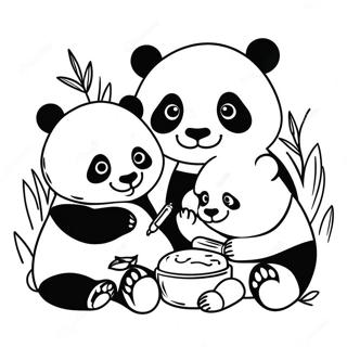 Kleurplaat Van Een Panda Familie 48874-40602