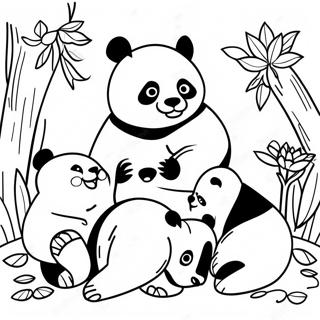 Kleurplaat Van Een Panda Familie 48874-40604