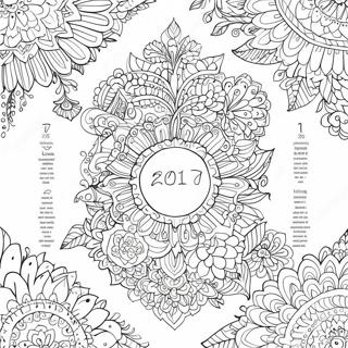 Intricate Johanna Basford Kalender 2017 Kleurplaat 48915-40630