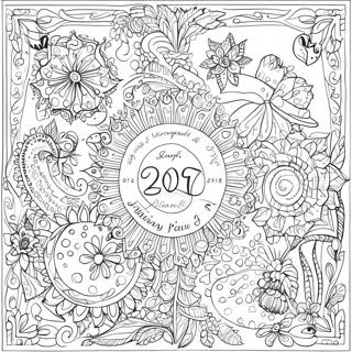 Intricate Johanna Basford Kalender 2017 Kleurplaat 48915-40631