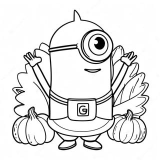 Minion Thanksgiving Kleurplaat 48934-40645