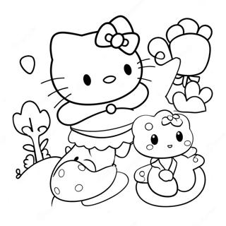 Hello Kitty Met Vrienden Kleurplaat 48955-40668