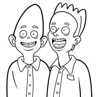 Beavis En Butthead In Gekke Kostuums Kleurplaat 48995-40697