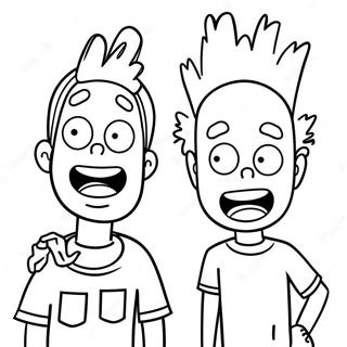 Beavis En Butthead In Gekke Kostuums Kleurplaat 48995-40698