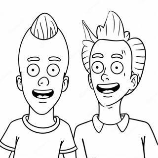 Beavis En Butthead In Gekke Kostuums Kleurplaat 48995-40700