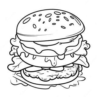 Kaasachtige Hamburger Kleurplaat 4902-3944