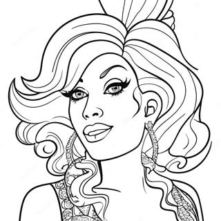 Drag Queen Kleurplaat 49054-40751