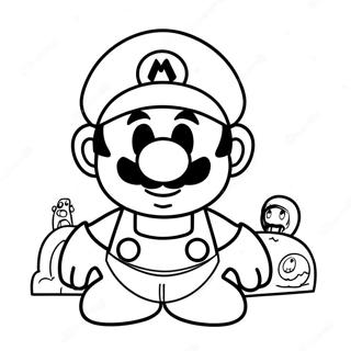 Imposter Mario Among Us Kleurplaat 49105-40786