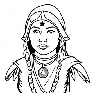 Sacagawea Kleurplaten