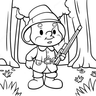 Elmer Fudd In Het Bos Kleurplaat 49305-40967