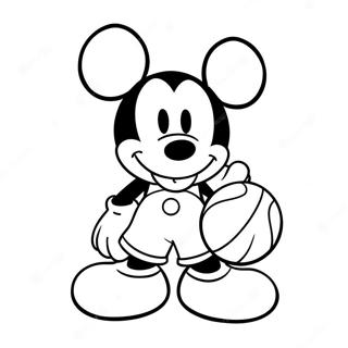 Mickey Mouse Basketbal Kleurplaten