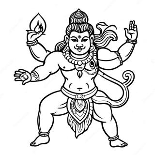 Dansende Shiva Kleurplaat 49375-40998