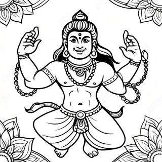 Dansende Shiva Kleurplaat 49375-41201