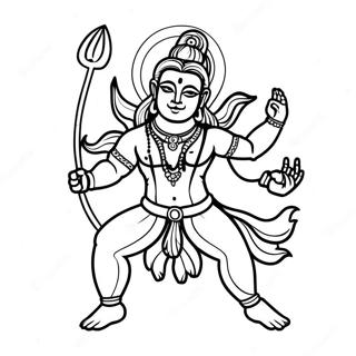 Dansende Shiva Kleurplaat 49375-41203