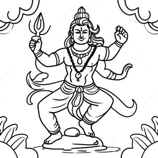 Dansende Shiva Kleurplaat 49375 41204
