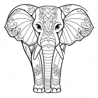 Majestueuze Afrikaanse Olifant Kleurplaat 49485-41074