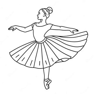 Balletdanseres In Gracieuze Houding Kleurplaat 49495-41097