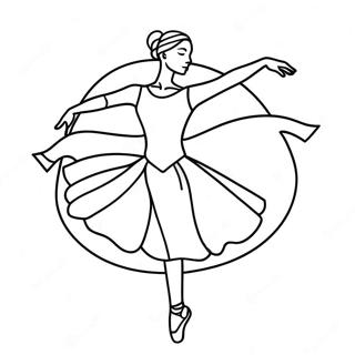 Balletdanseres In Gracieuze Houding Kleurplaat 49495-41099