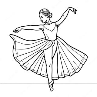 Balletdanseres In Gracieuze Houding Kleurplaat 49495-41295