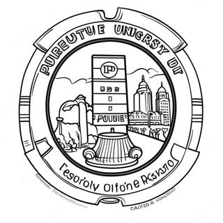 Kleurplaat Van Het Purdue University Logo 49574-41151