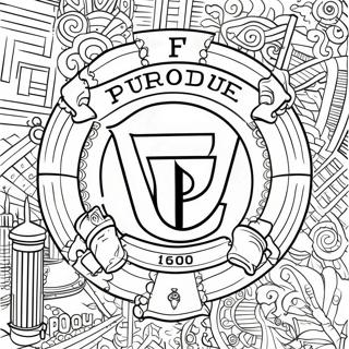 Kleurplaat Van Het Purdue University Logo 49574-41364