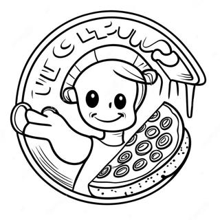 Kleurplaat Van Het Little Caesars Logo 49624-41400